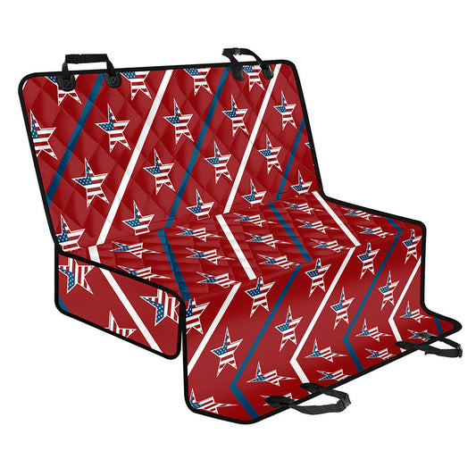 USA Patriotic Star Pattern Print Pet Car Back Seat Cover