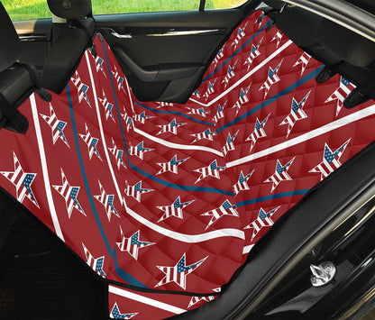 USA Patriotic Star Pattern Print Pet Car Back Seat Cover