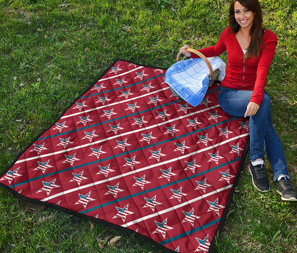 USA Patriotic Star Pattern Print Quilt