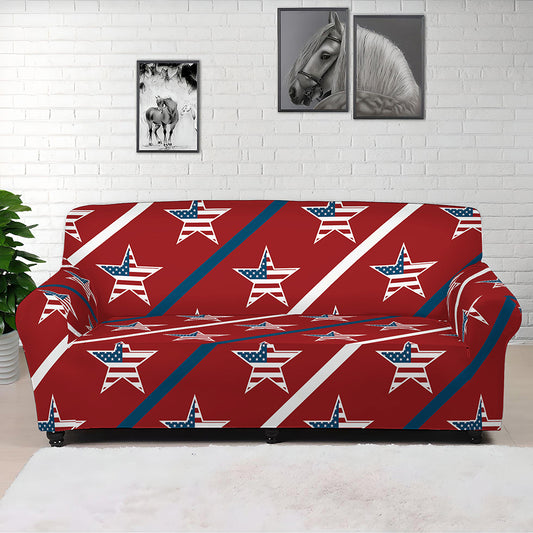 USA Patriotic Star Pattern Print Sofa Cover