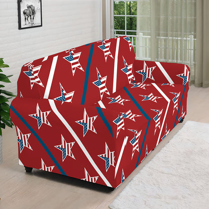 USA Patriotic Star Pattern Print Sofa Cover