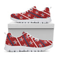 USA Patriotic Star Pattern Print White Running Shoes