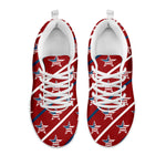 USA Patriotic Star Pattern Print White Sneakers