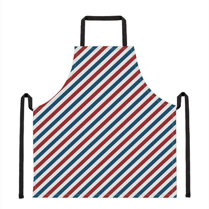 USA Patriotic Striped Pattern Print Apron