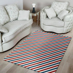USA Patriotic Striped Pattern Print Area Rug