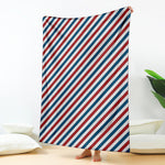 USA Patriotic Striped Pattern Print Blanket