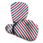 USA Patriotic Striped Pattern Print Boxing Gloves