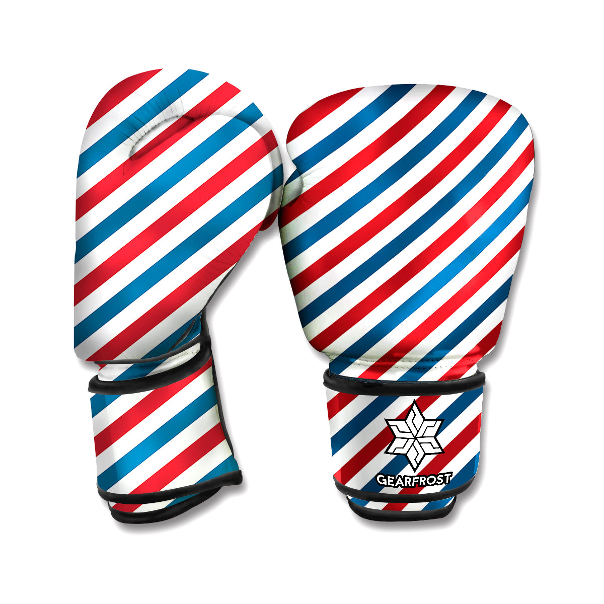 USA Patriotic Striped Pattern Print Boxing Gloves