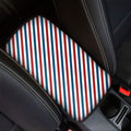 USA Patriotic Striped Pattern Print Car Center Console Cover