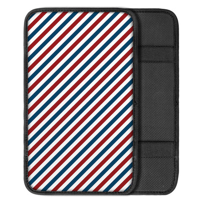USA Patriotic Striped Pattern Print Car Center Console Cover
