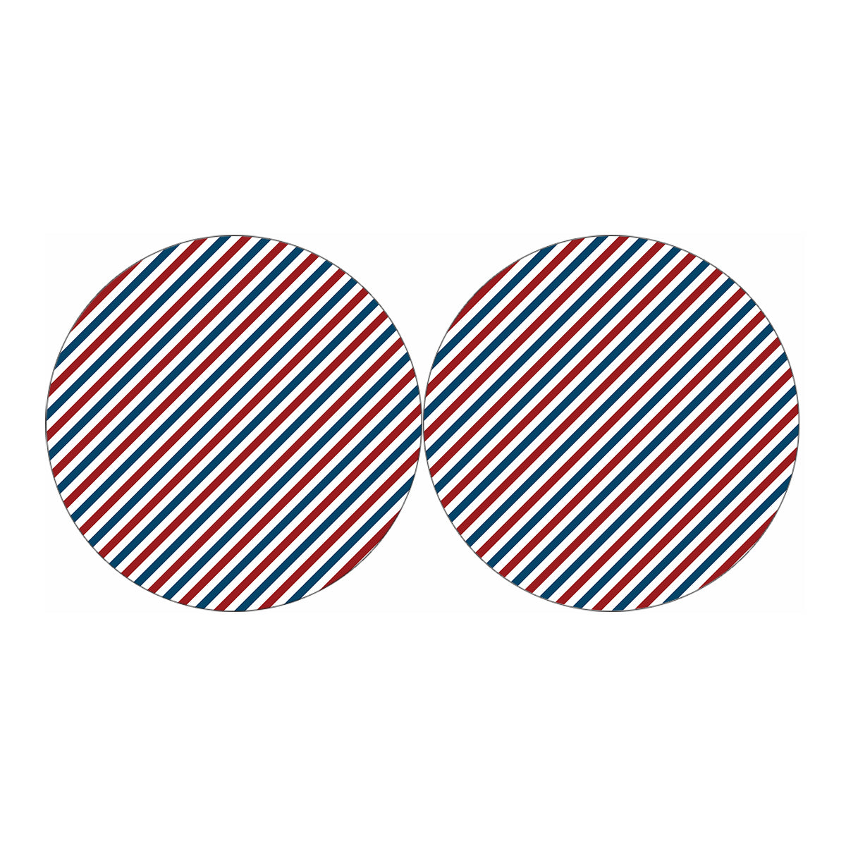 USA Patriotic Striped Pattern Print Car Coasters