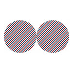 USA Patriotic Striped Pattern Print Car Coasters