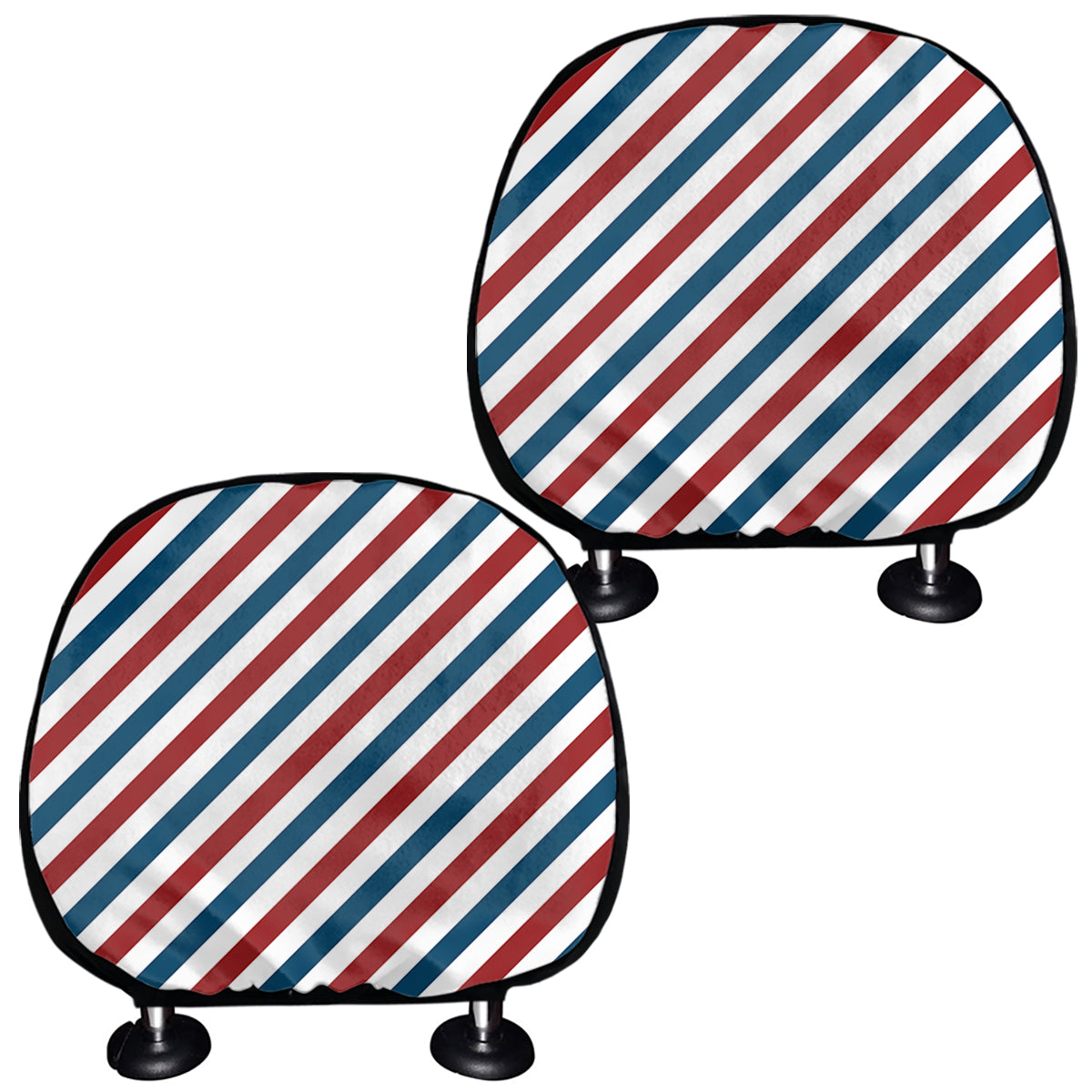 USA Patriotic Striped Pattern Print Car Headrest Covers