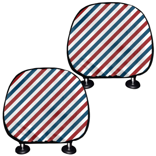 USA Patriotic Striped Pattern Print Car Headrest Covers
