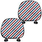 USA Patriotic Striped Pattern Print Car Headrest Covers