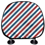 USA Patriotic Striped Pattern Print Car Headrest Covers