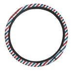 USA Patriotic Striped Pattern Print Car Steering Wheel Cover