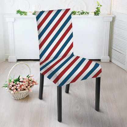 USA Patriotic Striped Pattern Print Dining Chair Slipcover