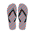 USA Patriotic Striped Pattern Print Flip Flops