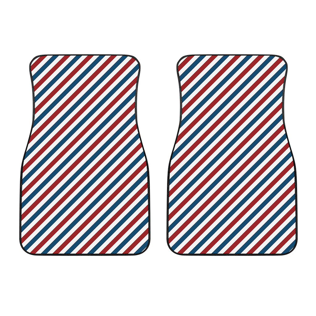 USA Patriotic Striped Pattern Print Front Car Floor Mats
