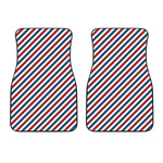 USA Patriotic Striped Pattern Print Front Car Floor Mats