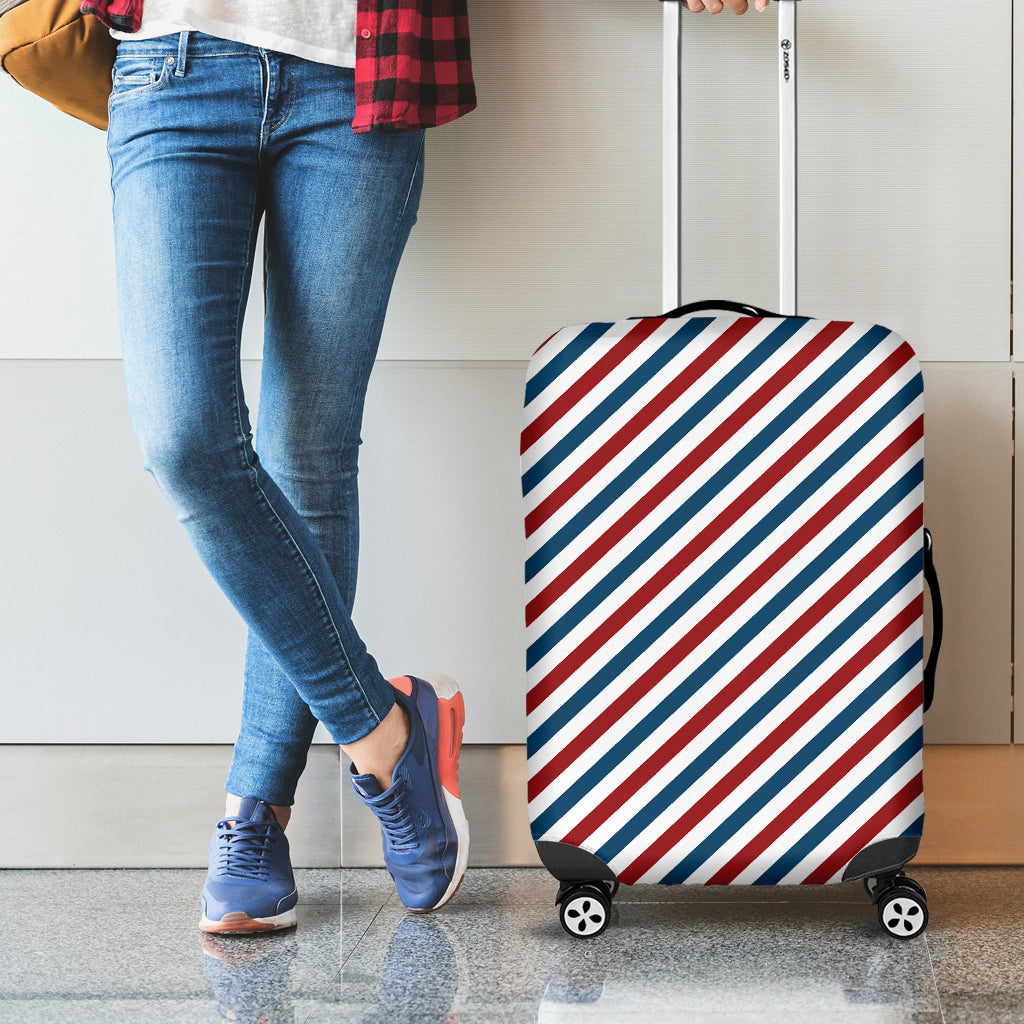 USA Patriotic Striped Pattern Print Luggage Cover