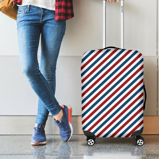 USA Patriotic Striped Pattern Print Luggage Cover