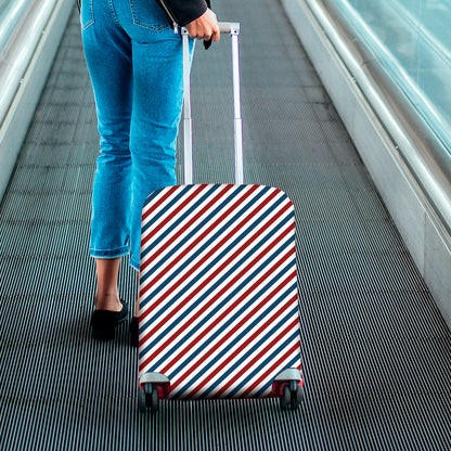 USA Patriotic Striped Pattern Print Luggage Cover