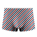 USA Patriotic Striped Pattern Print Men's Boxer Briefs