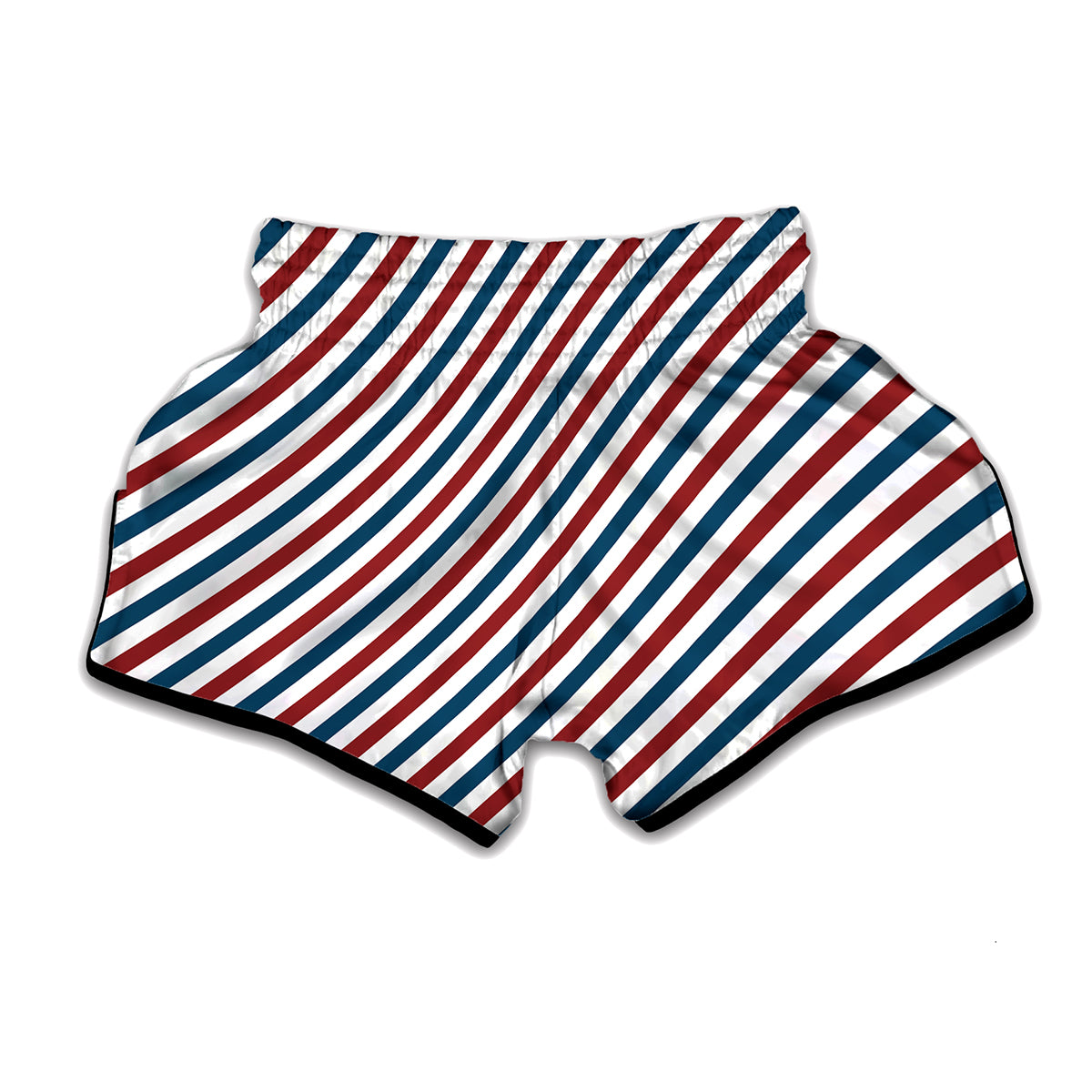 USA Patriotic Striped Pattern Print Muay Thai Boxing Shorts