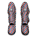 USA Patriotic Striped Pattern Print Muay Thai Shin Guards