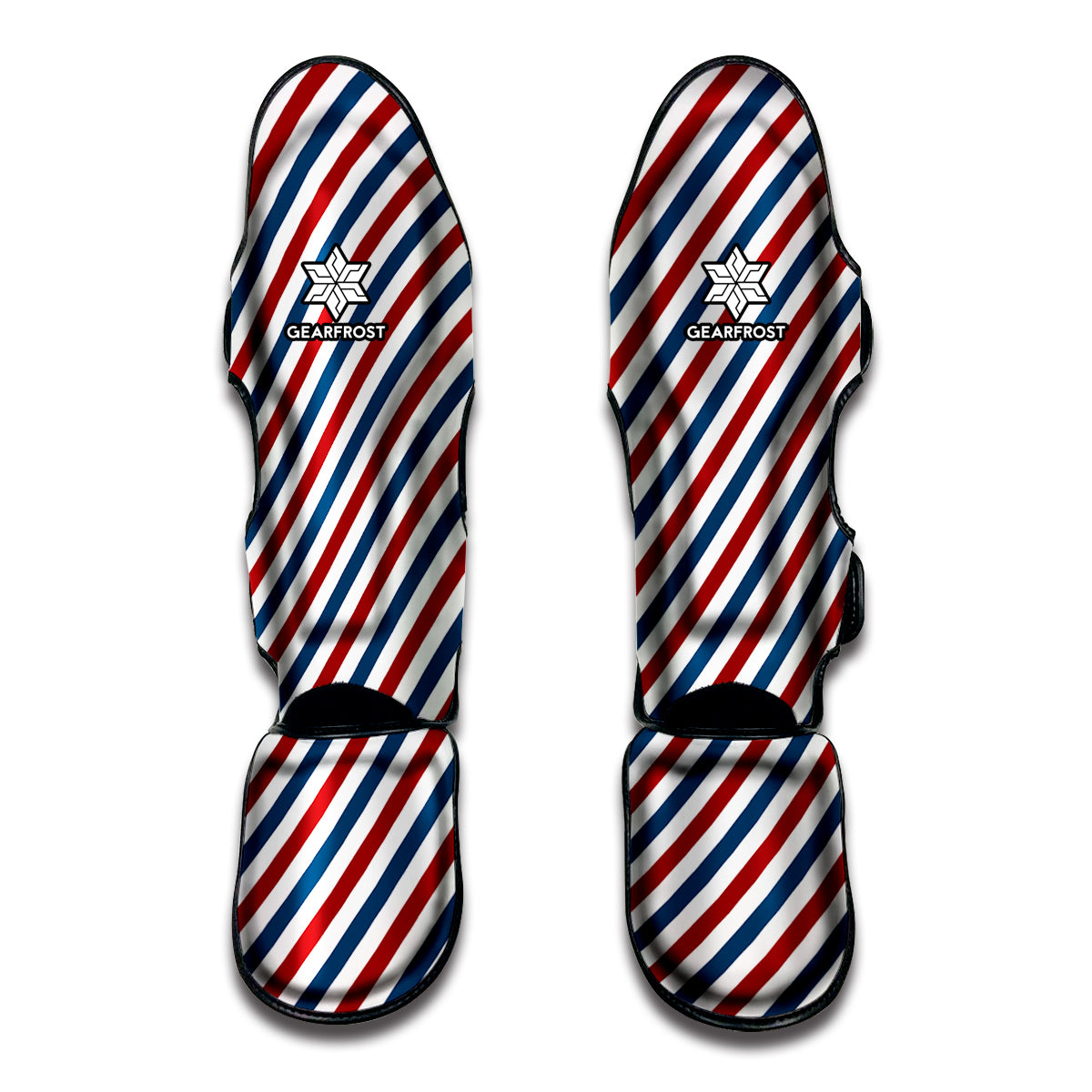 USA Patriotic Striped Pattern Print Muay Thai Shin Guard