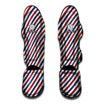 USA Patriotic Striped Pattern Print Muay Thai Shin Guard