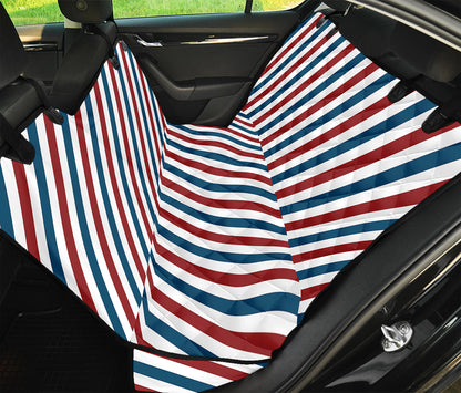 USA Patriotic Striped Pattern Print Pet Car Back Seat Cover