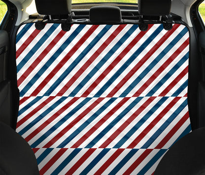 USA Patriotic Striped Pattern Print Pet Car Back Seat Cover