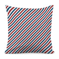 USA Patriotic Striped Pattern Print Pillow Cover