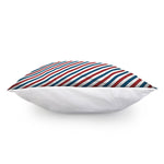 USA Patriotic Striped Pattern Print Pillow Cover