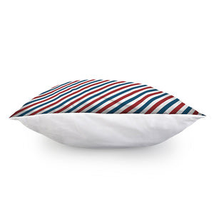 USA Patriotic Striped Pattern Print Pillow Cover