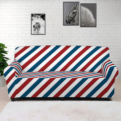 USA Patriotic Striped Pattern Print Sofa Cover