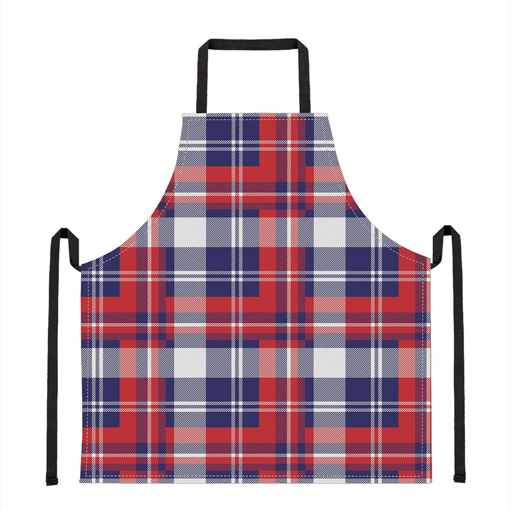 USA Plaid Pattern Print Apron