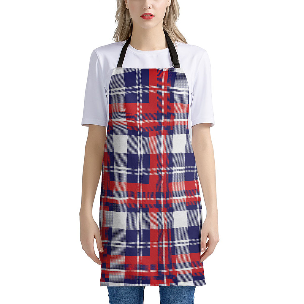 USA Plaid Pattern Print Apron