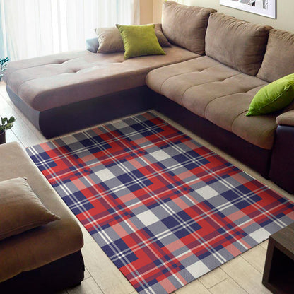 USA Plaid Pattern Print Area Rug