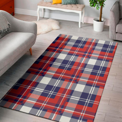 USA Plaid Pattern Print Area Rug