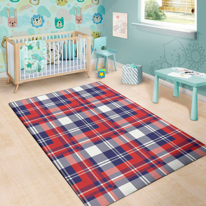 USA Plaid Pattern Print Area Rug