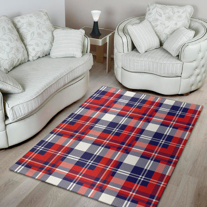USA Plaid Pattern Print Area Rug
