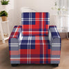 USA Plaid Pattern Print Armchair Slipcover