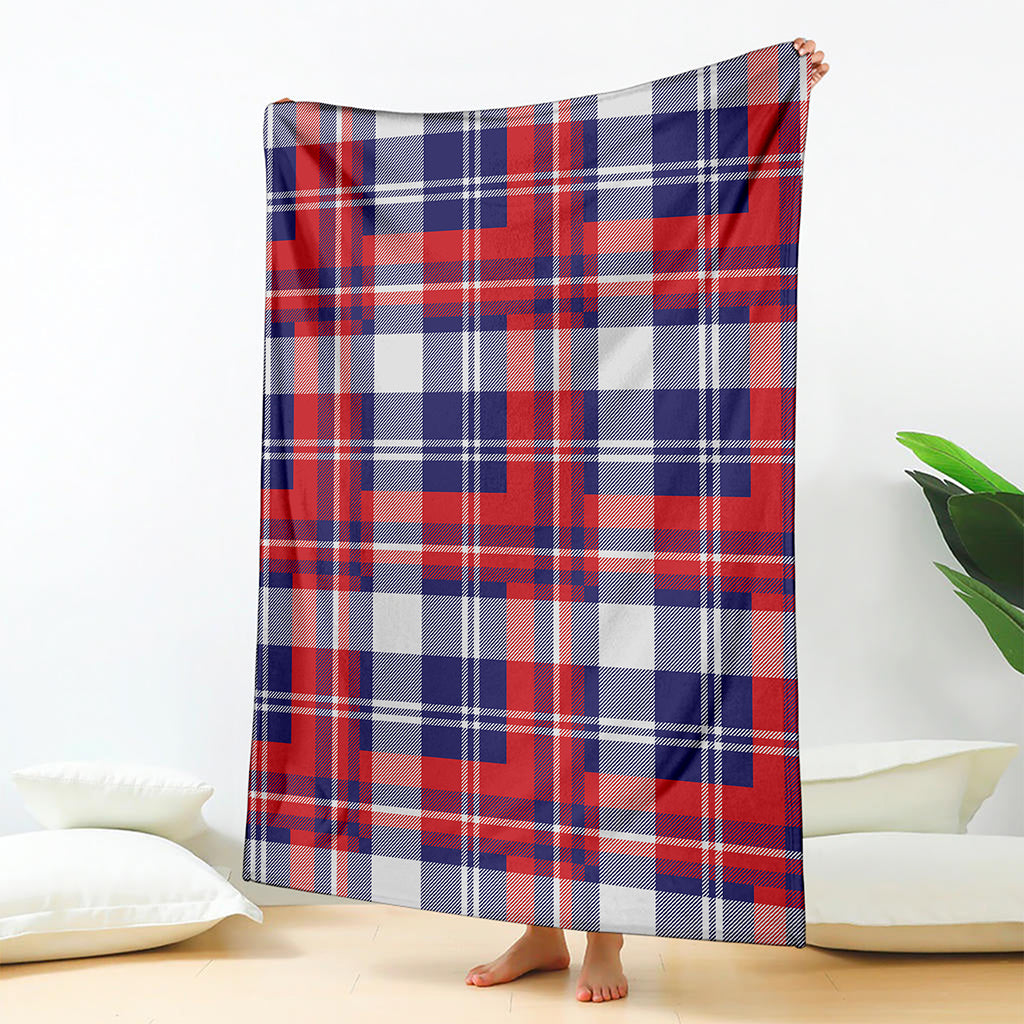 USA Plaid Pattern Print Blanket