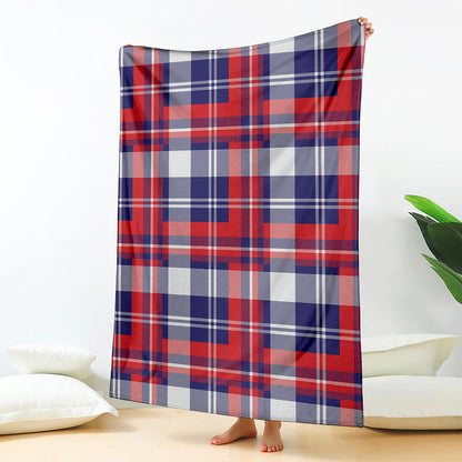 USA Plaid Pattern Print Blanket
