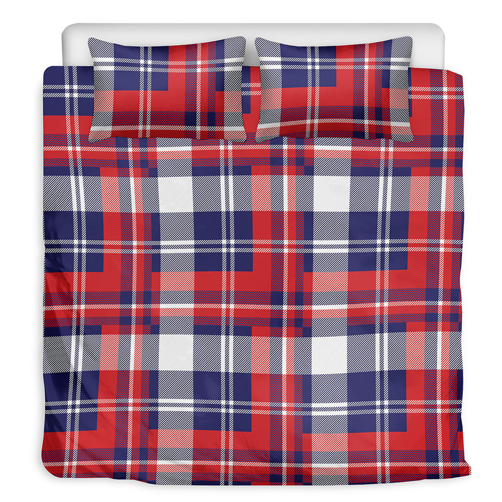 USA Plaid Pattern Print Duvet Cover Bedding Set