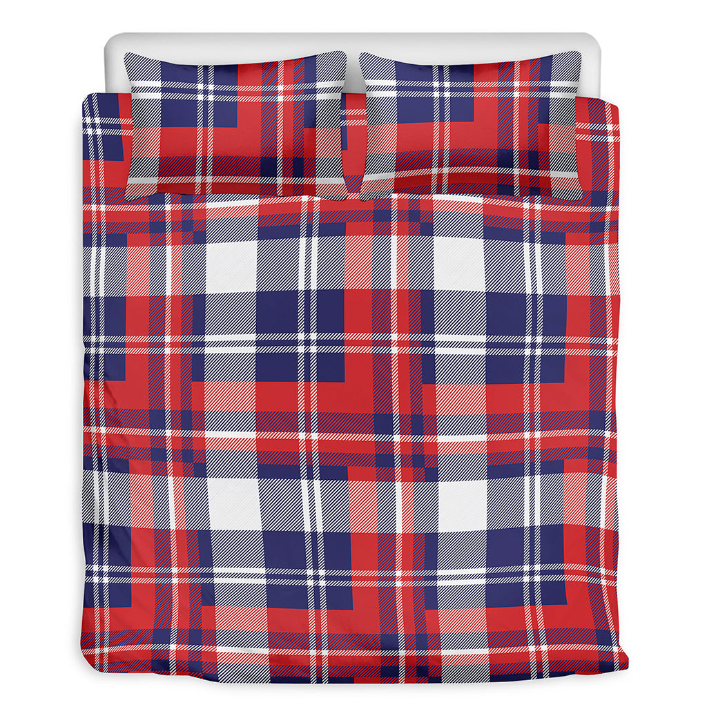 USA Plaid Pattern Print Duvet Cover Bedding Set